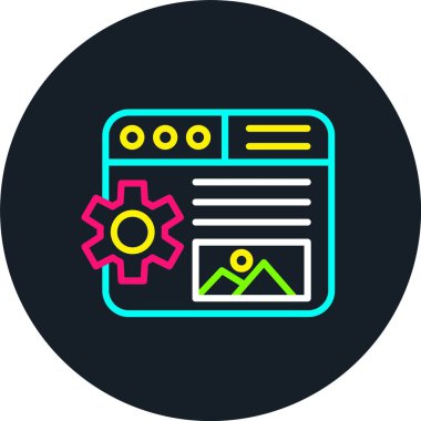 İçerik Yönetimi Satırı Çok Renkli Simge