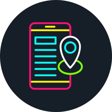 Konum Satırı Çok Renkli Simge