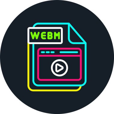 WEBM Line Multi Color Icon clipart