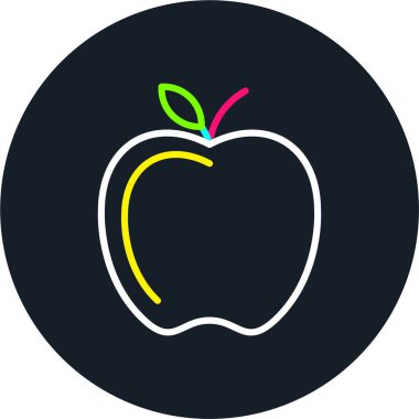 Apple Line Çoklu Renk Simgesi