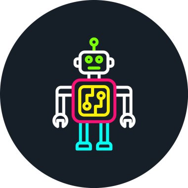 Robot Hattı Çok Renkli Simge