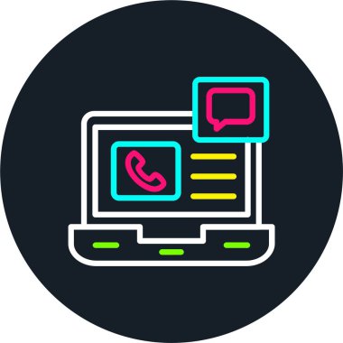 Sosyal Medya Satırı Çok Renkli Simge