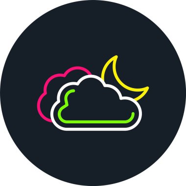 Ay Çizgisi Çoklu Renk Simgesi