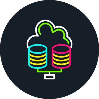 Veritabanı Satırı Çok Renkli Simge