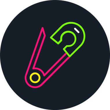 Güvenlik İğnesi Satırı Çok Renkli Simge