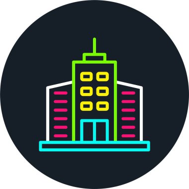 Ticari İnşaat Hattı Çok Renkli Simge