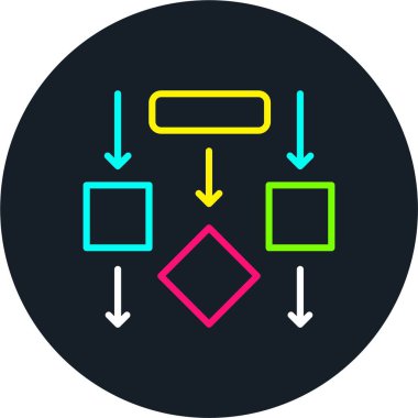 Akış Çizgisi Çoklu Renk Simgesi