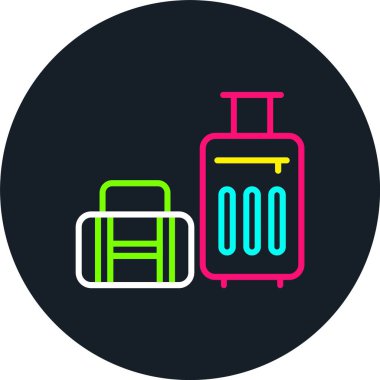 Bagaj Çizgisi Çoklu Renk Simgesi