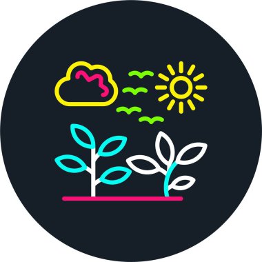 Bitki Hattı Çoklu Renk Simgesi