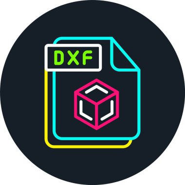DXF Satırı Çok Renkli Simge