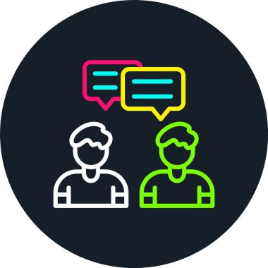 Konuşma Satırı Çok Renkli Simge