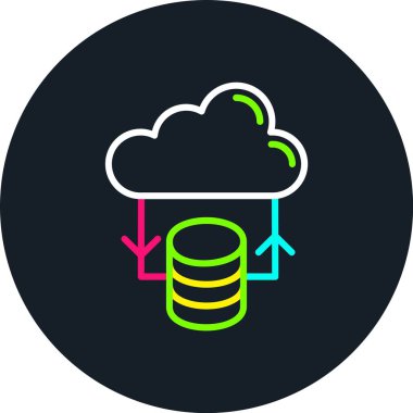 Bulut depolama Hattı Çok Renkli Simge