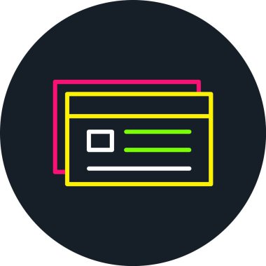 Kredi Kartı Çizgisi Çok Renkli Simge