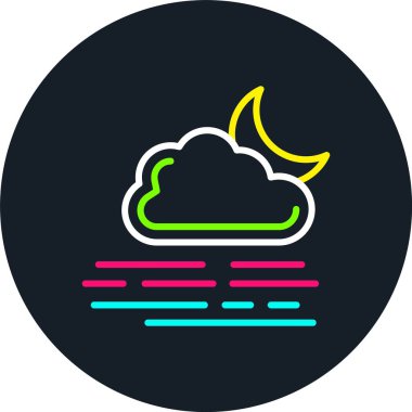 Sisli Gece Hattı Çok Renkli Simge