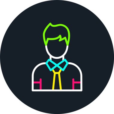 Man Line Çoklu Renk Simgesi