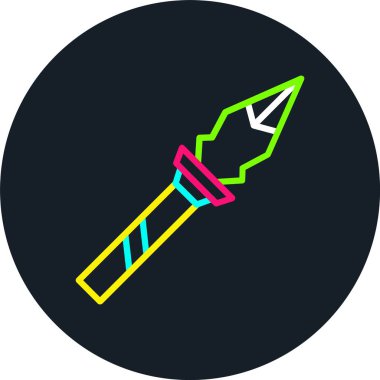 Mızrak Çizgisi Çoklu Renk Simgesi