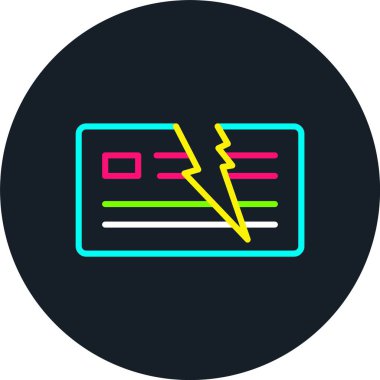 Kredi Kartı Çizgisi Çok Renkli Simge