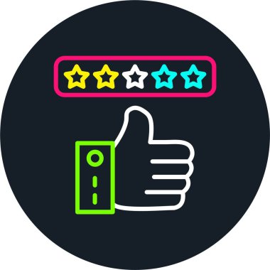 Saygın Satır Çoklu Renk Simgesi