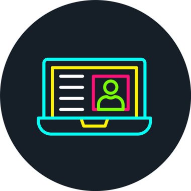 Kullanıcı Profili Satırı Çok Renkli Simge