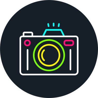 Kamera Hattı Çok Renkli Simge