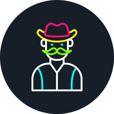 Kovboy Satırı Çok Renkli Simge