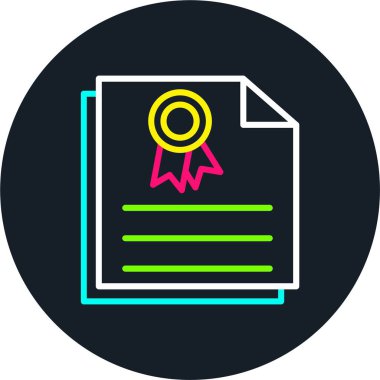 Resmi Harf Satırı Çok Renkli Simge