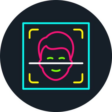 Yüz Tarama Satırı Çoklu Renk Simgesi