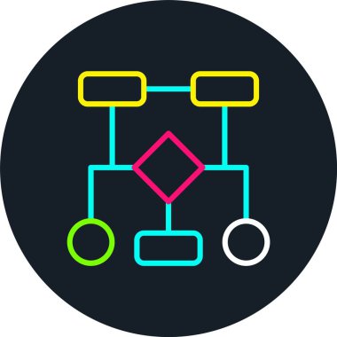 Akış Çizelgesi Çizelgesi Çok Renkli Simge