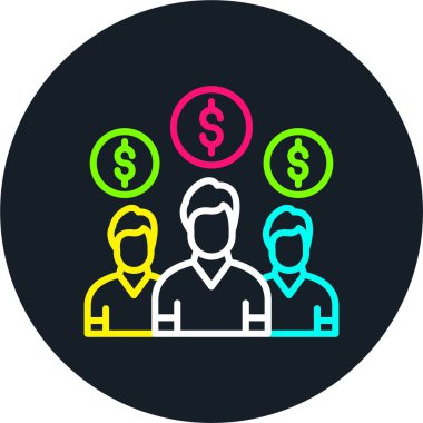 Liderlik Satırı Çok Renkli Simge