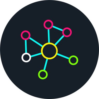 Molekül Satırı Çok Renkli Simge