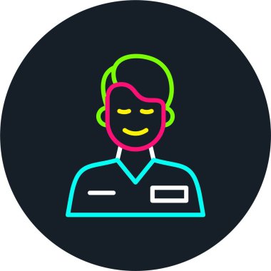 Hemşireler Çizgisi Çok Renkli Simge