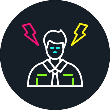 Stres Çizgisi Çoklu Renk Simgesi