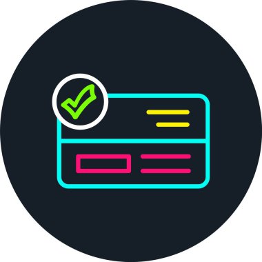 Kredi Kartı Çizgisi Çok Renkli Simge