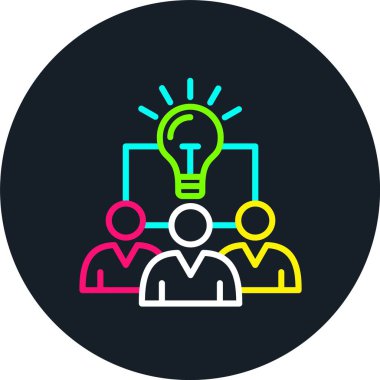 Fikir Satırı Çok Renkli Simge