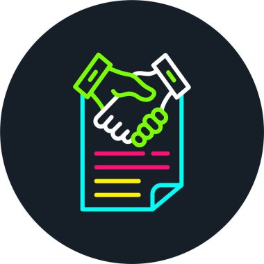 Ortaklık Satırı Çok Renkli Simge