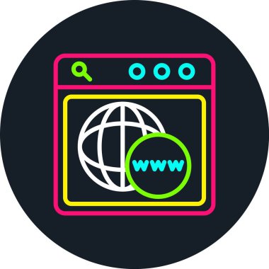 Webpage Satırı Çoklu Renk Simgesi