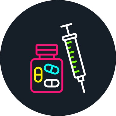 Uyuşturucu Hattı Çok Renkli Simge