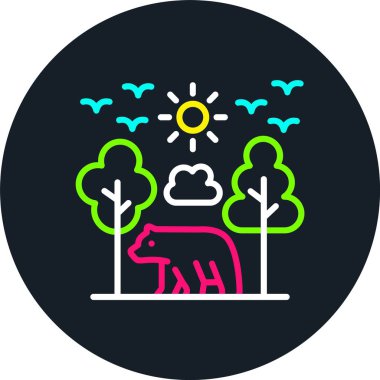 Yaşam Çizgisi Çoklu Renk Simgesi