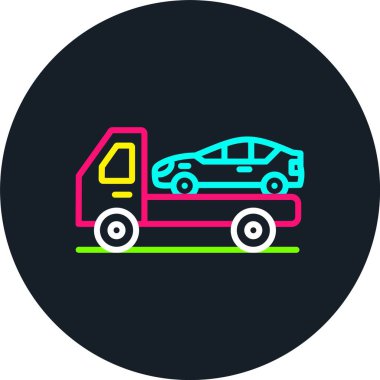 Kamyon Hattı Çoklu Renk Simgesi