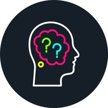 Alzheimer Çizgisi Çok Renkli Simge