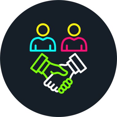 Müşteri Bağlama Hattı Çok Renkli Simge