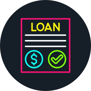 Kredi Satırı Çok Renkli Simge