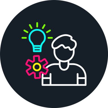 Girişim Satırı Çoklu Renk Simgesi