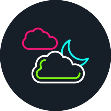 Gece Hattı Çoklu Renk Simgesi