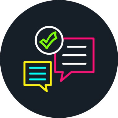 Sohbet Satırı Çok Renkli Simge