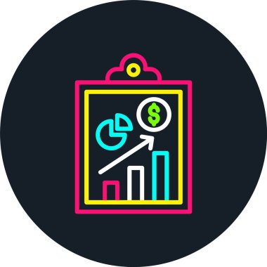 Pano Satırı Çok Renkli Simge