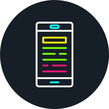 Telefon Hattı Çoklu Renk Simgesi