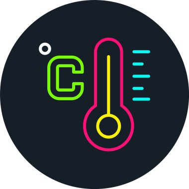 Celsius Satırı Çoklu Renk Simgesi