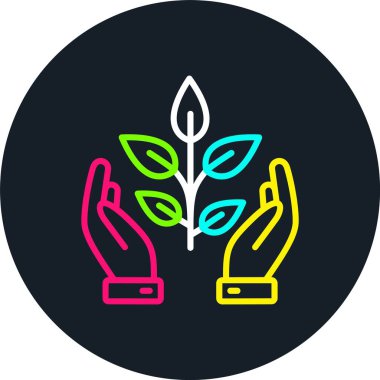 Saplama Çizgisi Çoklu Renk Simgesi