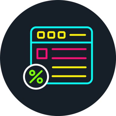 Web Sayfası Satırı Çok Renkli Simge